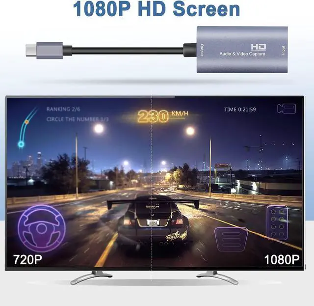 Alt view image 4 of 7 - Guermok Audio/Video Capture Card, USB3.0 HDMI to USB C, 4K 1080P 60FPS Capture with Type-C Adapter Devices for Gaming Live Streaming Video Recorder, for Windows Mac OS System OBS Zoom