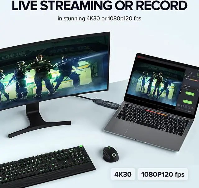 Alt view image 4 of 7 - Cam Link 4K, External Camera Capture Card, 4K30/1080p120 for Streaming and Record via DSLR, Camcorder, Actioncam, Low-Latency for Video Conferencing, Live Streaming, Gaming, on OBS, Zoom, Windows, Mac