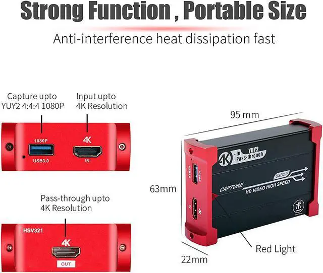 Alt view image 7 of 7 - Mirabox Capture Card for Nintendo Switch,USB3.0 1080P 60FPS Video Audio Capture Card,Support 4K@30Hz Input and Passthrough for PS4 PS5 DSLR Xbox Streaming and Recording by OBS