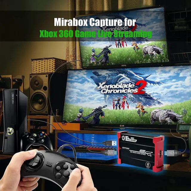 Alt view image 4 of 7 - Mirabox Capture Card for Nintendo Switch,USB3.0 1080P 60FPS Video Audio Capture Card,Support 4K@30Hz Input and Passthrough for PS4 PS5 DSLR Xbox Streaming and Recording by OBS