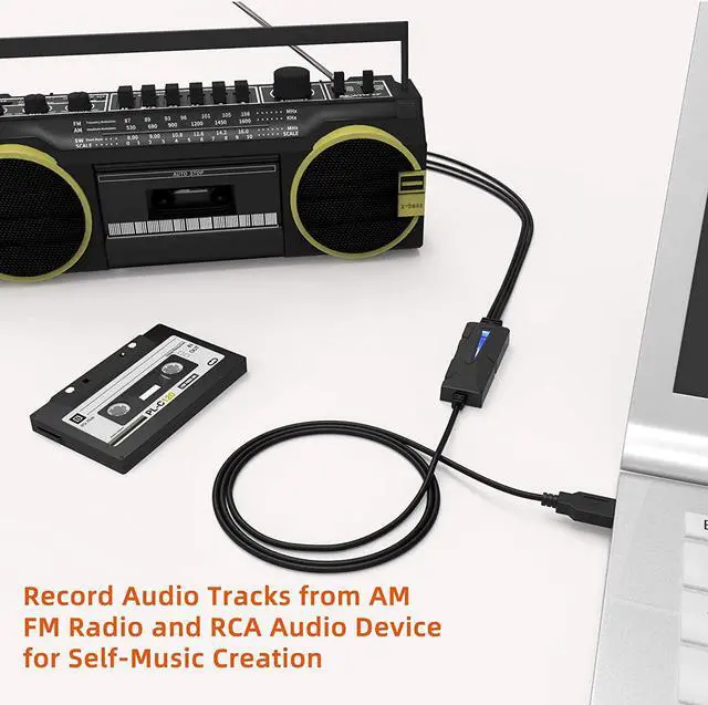 Alt view image 5 of 6 - AV202-B USB-C Audio Capture Grabber Card Device with LED Indicator Analog Cassette to Digital MP3 Converter Compatible for Windows 11 and macOS Sequoia