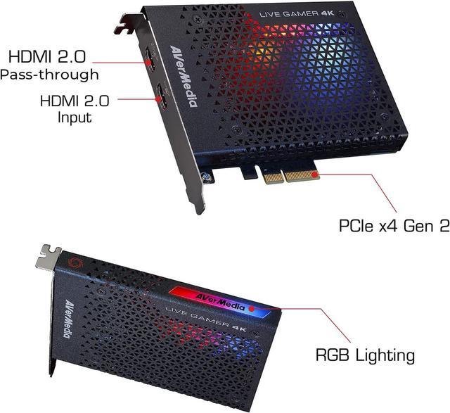 AVerMedia GC573 Live Gamer 4K Capture Card for Gaming, Content
