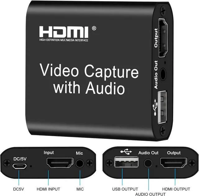 Alt view image 2 of 7 - DIGITNOW Video Capture Card 4K HDMI Video Capture Device with Loop Out, Full HD 1080P Game Capture Video Recorder for Live Streaming, Broadcasting or Video Conference
