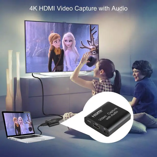Alt view image 4 of 7 - DIGITNOW Video Capture Card 4K HDMI Video Capture Device with Loop Out, Full HD 1080P Game Capture Video Recorder for Live Streaming, Broadcasting or Video Conference