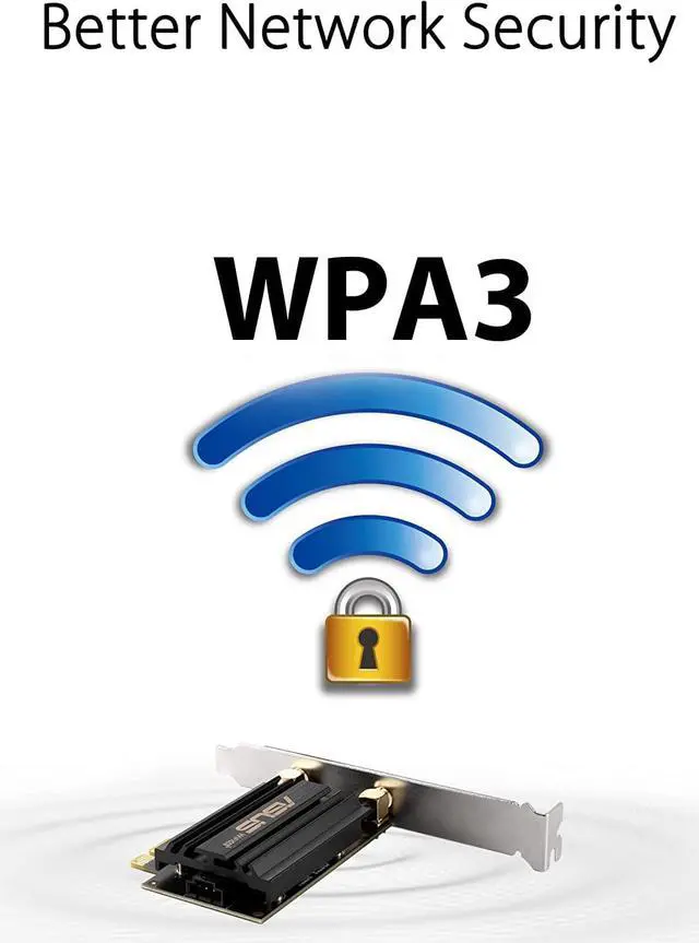 Alt view image 5 of 7 - ASUS PCE-AXE59BT WiFi6 6E AX5400 PCI-E Adapter with 2 External Antennas and magnetized Base. Supporting 6GHz Band, 160MHz, Bluetooth 5.2, WPA3 Network Security, OFDMA and MU-MIMO