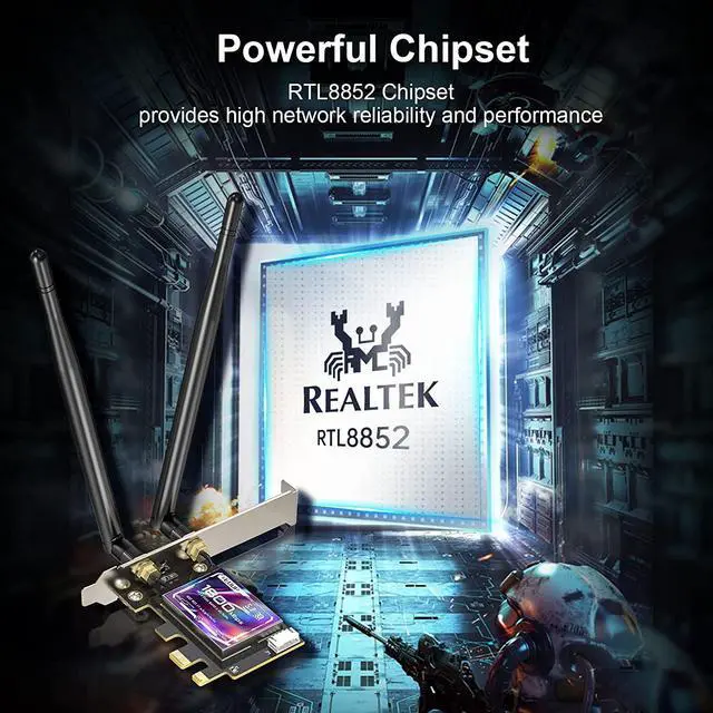 Alt view image 6 of 7 - EDUP  PCIE WiFi 6 Card AX1800M Bluetooth 5.2 Adapter for Desktop PC, 2.4GHz/5.8GHz Dual Band Wireless PCI Express Internal Network Card Support Windows 10/11 64-bit