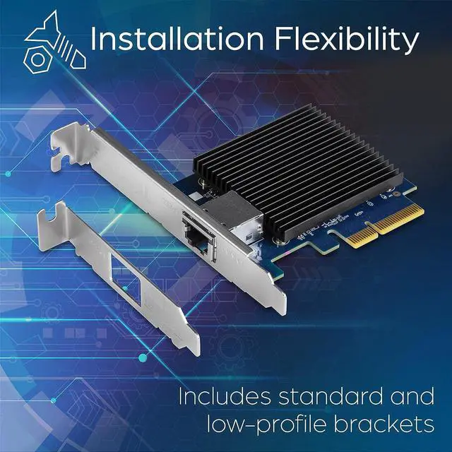 Alt view image 5 of 7 - TRENDnet 10 Gigabit PCIe Network Adapter, Converts A PCIe Slot Into A 10G Ethernet Port, Supports 802.1Q Vlan, Includes Standard & Low-Profile Brackets, PCIe 2.0, PCIe 3.0, Silver, TEG-10GECTX