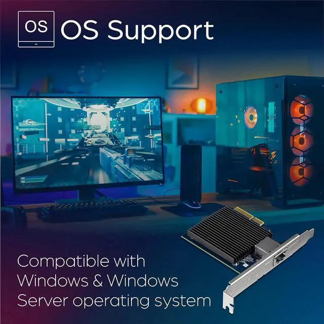 Alt view image 7 of 7 - TRENDnet 10 Gigabit PCIe Network Adapter, Converts A PCIe Slot Into A 10G Ethernet Port, Supports 802.1Q Vlan, Includes Standard & Low-Profile Brackets, PCIe 2.0, PCIe 3.0, Silver, TEG-10GECTX