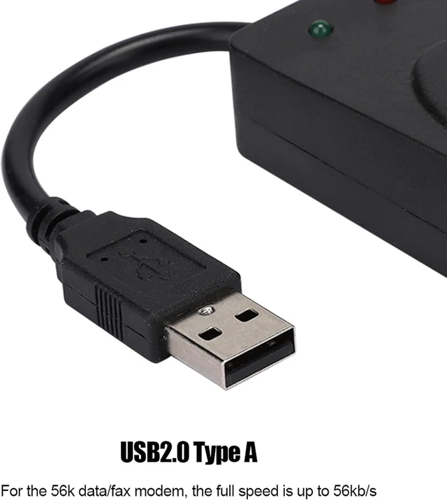Alt view image 3 of 6 - Dual Ports Usb2 0 56K Voice Fax Data External Modem - Dual Port, V 90 V 92, Win 7/8/10/Xp Compatible, Auto-Dial, Tone and Pulse Dialing, Auto Answer