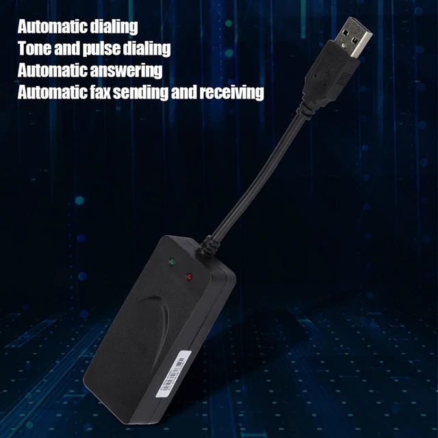 Alt view image 4 of 6 - Dual Ports Usb2 0 56K Voice Fax Data External Modem - Dual Port, V 90 V 92, Win 7/8/10/Xp Compatible, Auto-Dial, Tone and Pulse Dialing, Auto Answer