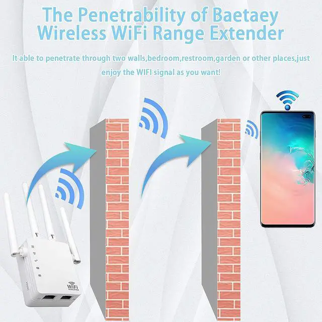 Alt view image 7 of 7 - WiFi Extender,WiFi Booster 7699 Sq.ft WiFi Signal Strong Penetrability 35 Devices1-Tap Setup WiFi Extenders Signal Booster for Home with Ethernet Port