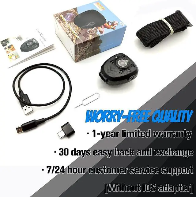 Alt view image 6 of 7 - Mini Body Camera Video Recorder Built-in 128GB Memory Card with Night Vision IR & Loop Record HD 1080P, 4-6 HR Battery Life Wearable Police Cam for Home, Outdoor, Law Enforcement, Security Guard
