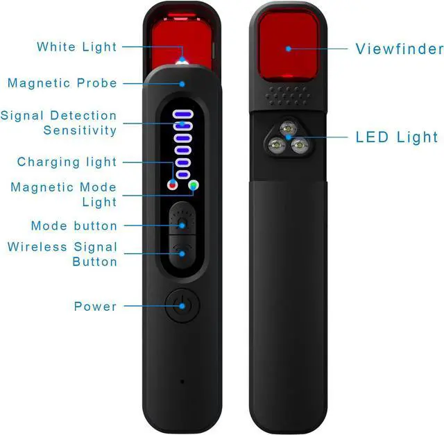 Alt view image 2 of 6 - GooSpy Hidden Camera Detector - Anti Spy / Bug / Listening Device / GPS Tracker / Detectors - Bug Sweeper - RF Wireless Signal Scanner for Home Office Travel