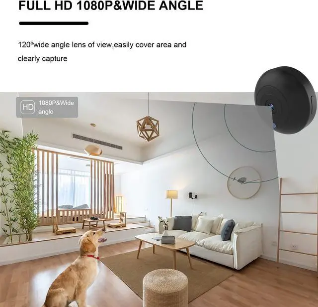 Alt view image 4 of 7 - Hidden Camera Spy Camera,FECOMI 1080P Mini Security Camera Indoor Wireless with Video Recording,Small Nanny Cam with Phone app ,Night Vision,Motion Detection, Remote Viewing