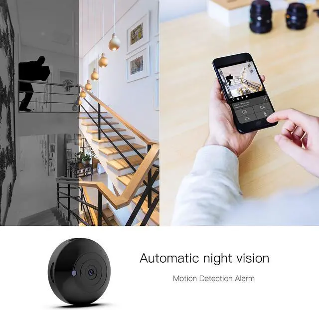 Alt view image 7 of 7 - Hidden Camera Spy Camera,FECOMI 1080P Mini Security Camera Indoor Wireless with Video Recording,Small Nanny Cam with Phone app ,Night Vision,Motion Detection, Remote Viewing