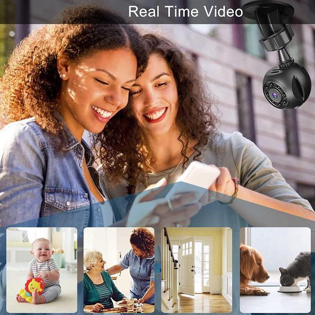 Alt view image 4 of 7 - Spy Camera Wireless Hidden Mini WiFi Camera Full HD Clear Live Video Built-in Battery Tiny Compact Indoor Security Cam with Phone App Easy Setup Smallest Home Surveillance Nanny with Night Vision