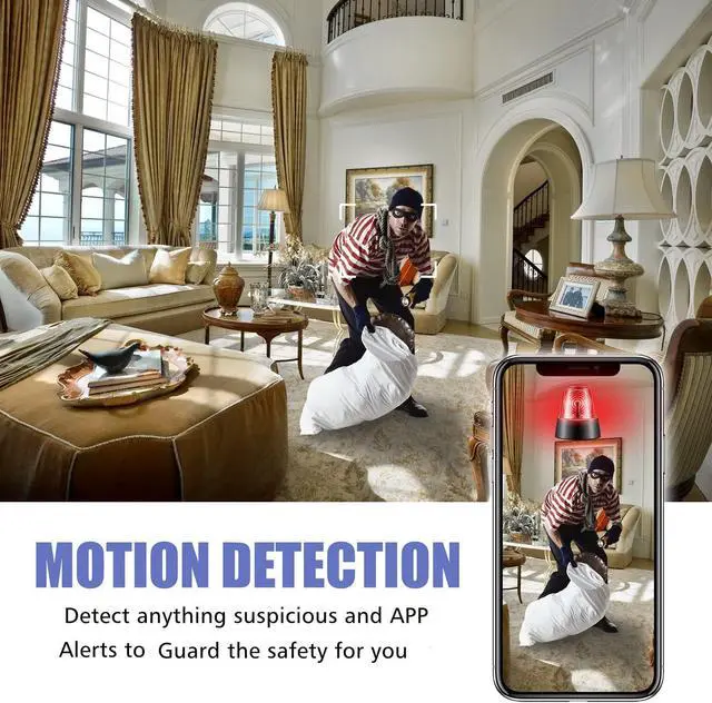 Alt view image 6 of 7 - Mini Spy Camera WiFi Wireless Hidden Cameras for Home Security Surveillance with Video 1080P Small Portable Nanny Cam with Phone App, Motion Detection, Night Vision for Indoor Outdoor Small Camera