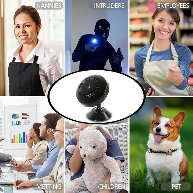 Alt view image 7 of 7 - Mini Spy Camera WiFi Wireless Hidden Cameras for Home Security Surveillance with Video 1080P Small Portable Nanny Cam with Phone App, Motion Detection, Night Vision for Indoor Outdoor Small Camera