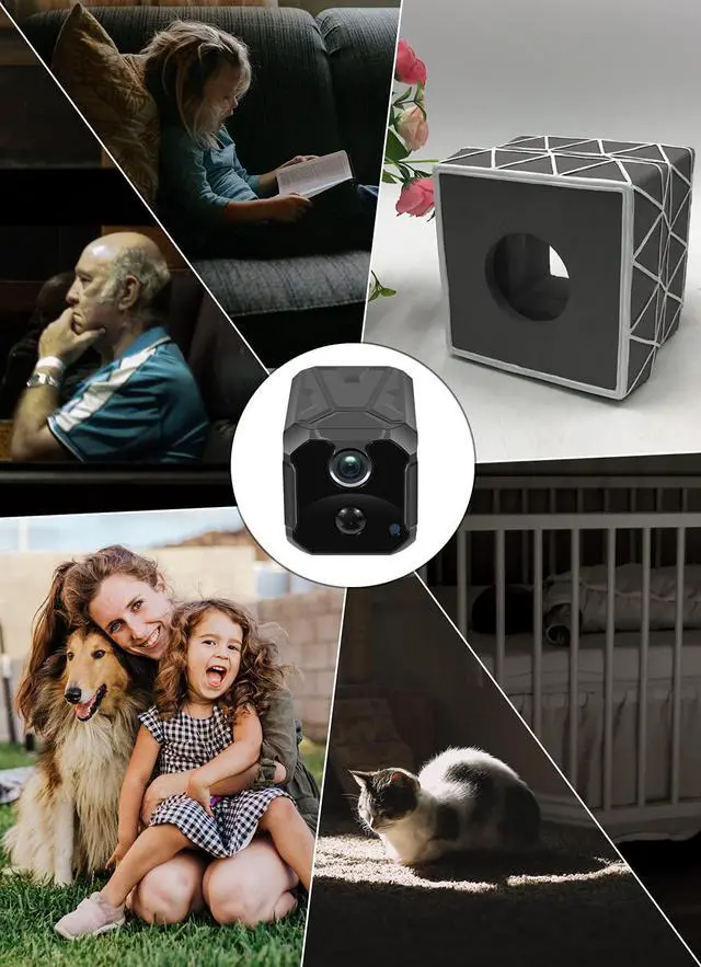 Alt view image 7 of 7 - Security Camera 4K Wireless Hidden, 100 Days Standby Mini Spy Camera, Small WiFi Nanny Camera for Home Indoor with Live Feed, Motion Detection Alerts, IR Night Vision, Tiny Secret Cam AREBI 8C Pro