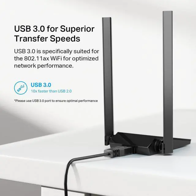 Alt view image 6 of 7 - WiFi 6 USB Adapter for Desktop PC - (Archer TX20U Plus) AX1800 Wireless Network Adapter with 2.4GHz 5GHz High Gain Dual Band 5dBi Antenna WPA3 Supports Windows 11/10