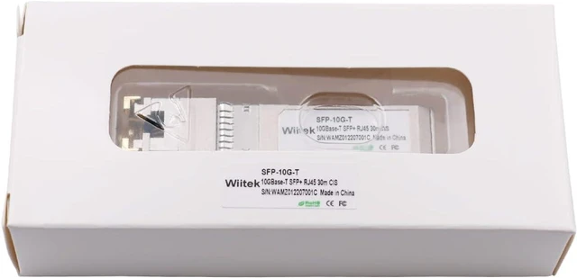 Alt view image 6 of 6 - 10Gb SFP+ to RJ45 Modules, 1.25G/2.5G/5G/10GBase-T Ethernet to SFP+ Transceiver Compatible for Cisco SFP-10G-T-X, Ubiquiti, Netgear AXM766, Mikrotik S+RJ10, Unifi (Cat 6a/7 or Better, 30-Meter)