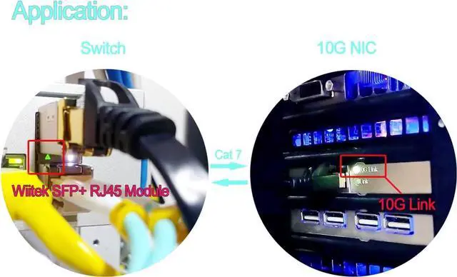 Alt view image 5 of 6 - 10G SFP+ to RJ45 Copper Modules, 1.25G/2.5G/5G/10GBase-T Ethernet Copper to SFP+ Transceiver Compatible for Ubiquiti Unifi UF-RJ45-10G /uacc-cm-rj45-mg (Cat 6a/7 or Better, 30-Meter)