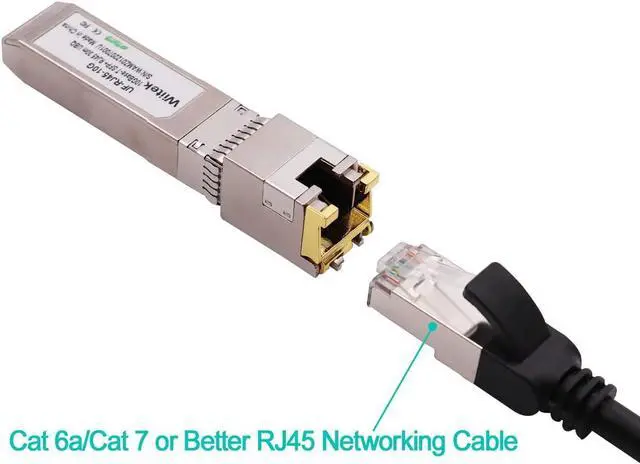 Alt view image 4 of 6 - 10G SFP+ to RJ45 Copper Modules, 1.25G/2.5G/5G/10GBase-T Ethernet Copper to SFP+ Transceiver Compatible for Ubiquiti Unifi UF-RJ45-10G /uacc-cm-rj45-mg (Cat 6a/7 or Better, 30-Meter)