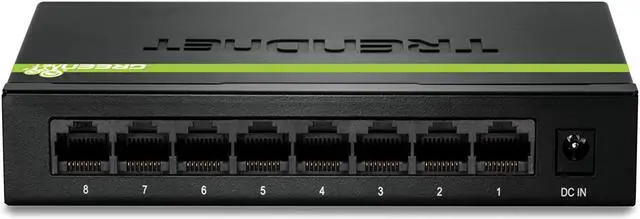 Alt view image 7 of 7 - TRENDnet 8-Port Unmanaged Gigabit Switch, TEG-S80G, Desktop Ethernet Metal Switch, Ethernet Splitter, Fanless,16Gbps Switching Capacity, Plug & Play, Lifetime Protection, Black