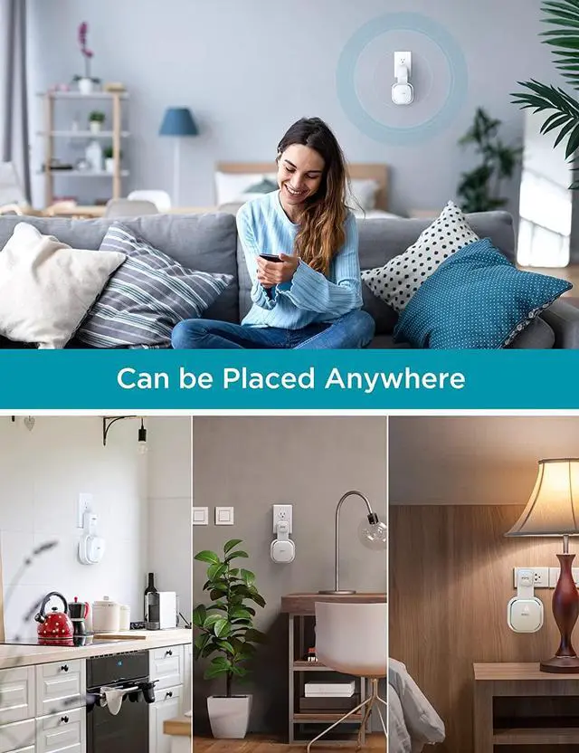 Alt view image 7 of 7 - Wall Mount Holder for eero 6(NOT for eero 6+), Router Mesh Wi-Fi System, Stand Bracket for eero 6 Extender, The Simplest Outlet Wall Mount Holder No Messy Wires Space Saving White(3 Pack)