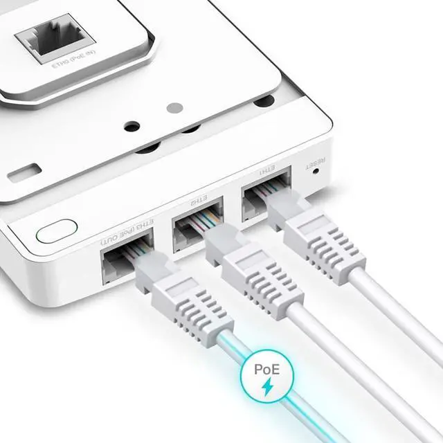 Alt view image 3 of 5 - TP-Link EAP615-Wall | Omada Business WiFi 6 AX1800 in-Wall Wireless Gigabit Access Point | Support OFDMA, MU-MIMO & Beamforming | PoE Powered | Support Omada SDN | Cloud Access & Omada app