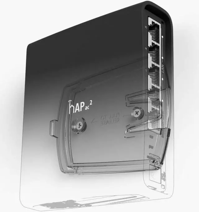 Alt view image 5 of 5 - MikroTik hAP ac2 RBD52G-5HacD2HnD-TC Dual-Concurrent 2.4/5GHz Access Point, 802.11a/b/g/n/ac, 5 x Gigabit Ethernet ports