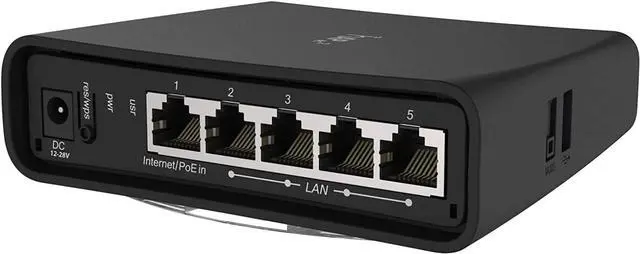Alt view image 3 of 5 - MikroTik hAP ac2 RBD52G-5HacD2HnD-TC Dual-Concurrent 2.4/5GHz Access Point, 802.11a/b/g/n/ac, 5 x Gigabit Ethernet ports