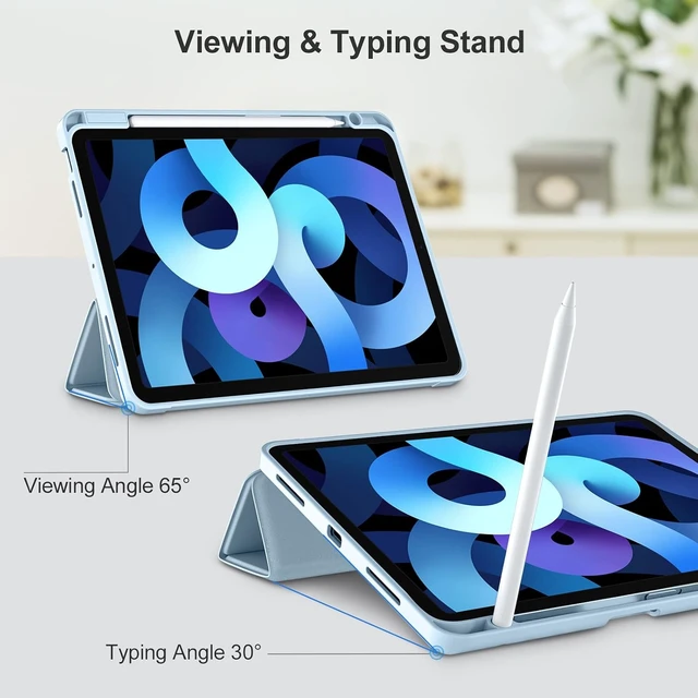 Alt view image 6 of 7 - for iPad Air 11 Inch Case M4/M3/M2 Air 5th/4th Gen 10.9 Sky Blue