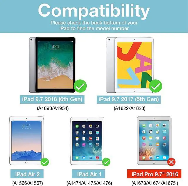 Alt view image 2 of 7 - Smart Case for iPad 9.7 Inch iPad 6th 5th Generation Cases iPad Air 2 iPad Air Case Slim Soft TPU Cover Smart Case for iPad 9.7 2018 2017 Model iPad Air 2 Air 1 -Navy