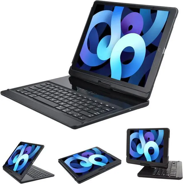 Main image of iPad pro 12.9 case with Keyboard 2017 2nd 2015 1st Generation, 360 Rotatable Wireless Folio 180 Swivel Stand Hard Cover Auto Sleep Wake up