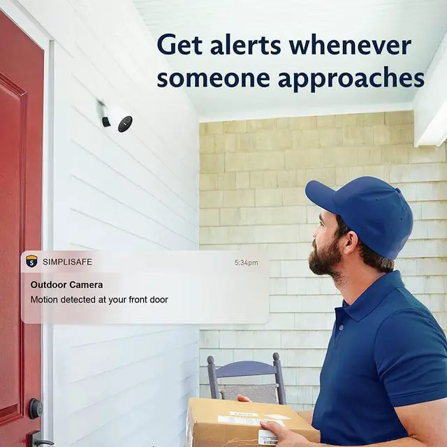 Alt view image 6 of 7 - SimpliSafe Wireless Outdoor Security Camera,1080p, Motion only