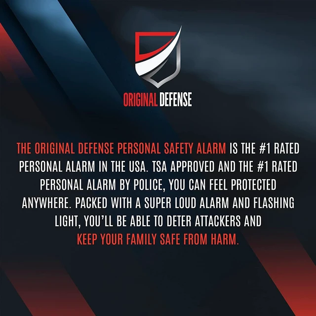Alt view image 6 of 7 - Original Defense® Siren Self-Defense Alarm - 130 dB Keychain Alarm with LED Strobe Light for Women, Children, and Elderly - Police Recommended - (Mint, 1 Count)