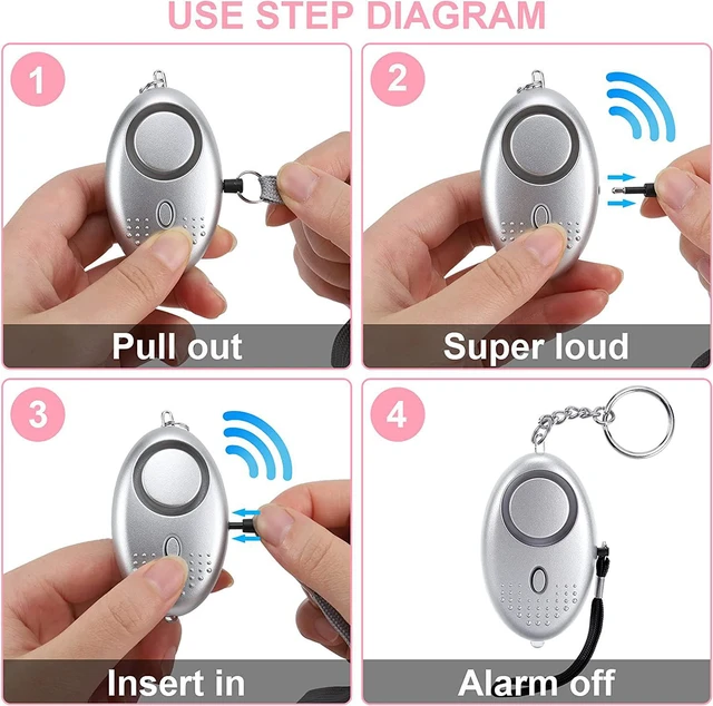 Alt view image 5 of 7 - Safe Sound Personal Alarm, 12 Packs 140DB Personal Security Alarm Keychain with LED Lights, Emergency Safety Alarm for Women, Men, Children, Elderly