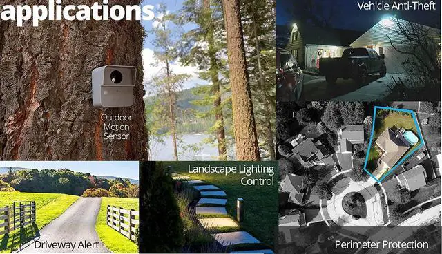 Alt view image 2 of 3 - YoLink LoRa Smart Outdoor Motion Detector Sensor, Driveway Alert, Property Invasion/Tresspassing Detector, 1/4 Mile Open Air Range, Email/SMS/Push Alerts, Alexa, IFTTT, Home Assistant (Hub Required)