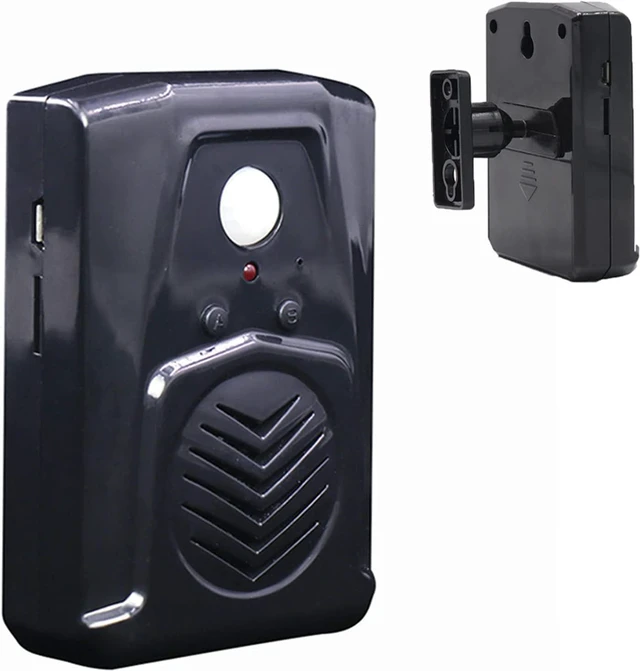 Main image of PIR Motion Sensor Activated Sound Player Speaker with USB Cable, Download Your own MP3 Audio Files to Play Speech, Music or Sound Effects (Black)