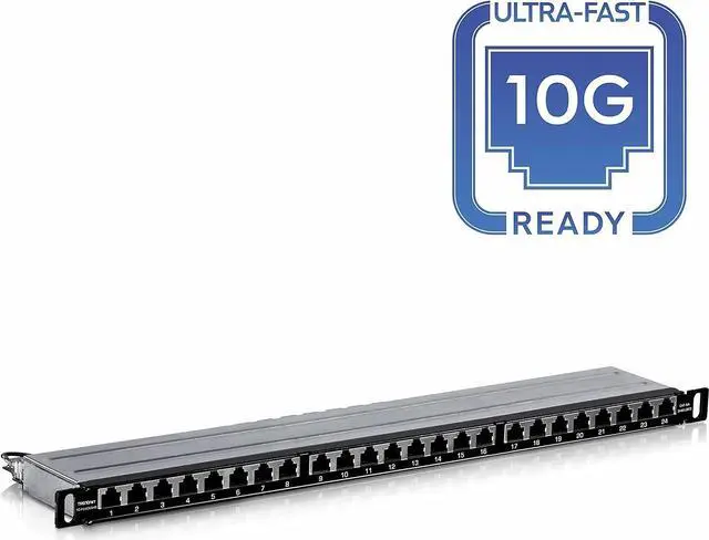 Alt view image 14 of 15 - TRENDnet TC-P24C6AHS 24-Port Cat6A Shielded Half-U Patch Panel