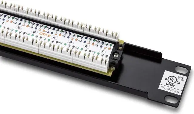 Alt view image 6 of 7 - TRENDnet 8-Port Cat6 Unshielded Patch Panel, TC-P08C6, Rackmount, 10 Inch Wide, 8 x Gigabit RJ-45 Ethernet Ports, Pre-numbered Ports, 250 Mhz Connection, Color Coded Labeling, 110 IDC Terminal Blocks