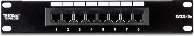 Alt view image 4 of 7 - TRENDnet 8 Port Cat5/5e Unshielded Patch Panel,TC-P08C5E,Wallmount or Rackmount,10 Inch Wide, 8 x Gigabit RJ-45 Ethernet Ports,100 Mhz Connection, Color Coded Labeling,110 IDC Terminal Blocks,Black