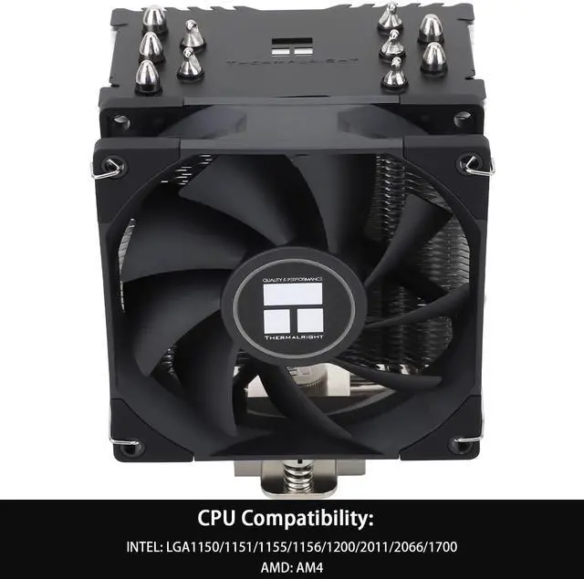 Alt view image 3 of 5 - Thermalright AK90 CPU Air Cooler, 5 Heat Pipes, TL-C9B PWM Quiet Fan CPU Cooler with S-FDB Bearing, for AMD AM4/Intel 1700/1150/1151/1155/1156/1200/2066, PC Cooler