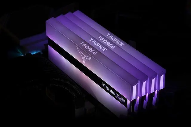 Alt view image 5 of 7 - TEAMGROUP T-Force Xtreem ARGB 3600MHz CL18 32GB (2x16GB) PC4-28800 Dual Channel DDR4 DRAM Desktop Gaming Memory Ram (White) - TF13D432G3600HC18JDC01