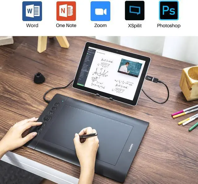 Alt view image 4 of 7 - HUION H610 Pro V2 Graphic Drawing Tablet Android Supported Pen Tablet Tilt Function Battery-Free Stylus 8192 Pen Pressure with 8 Express Keys