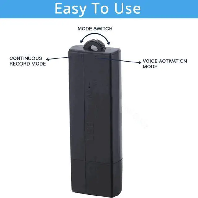 Alt view image 5 of 6 - Voice Activated Audio Recorder | Super Long 288 Hr Storage Capacity 8GB | 25 Day Standby Battery & up to 28 Hr Cont. | Date & Time Stamp | Easy to Use | Adjustable Settings | Clear Digital Recording
