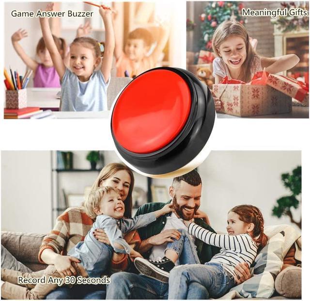Alt view image 5 of 6 - Recordable Easy Button Sound Button Voice Recording Talking Button 30 Second Custom Recordable Talking Button for Dogs to Communicate Answer Buzzer