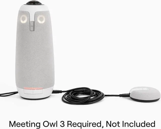 Alt view image 3 of 5 - Labs Expansion Mic for Meeting Owl 3 / Meeting Owl 4+: Extend Audio Reach in Larger Spaces by 8 feet (2.5 Meters) in The Direction of The mic., Gray