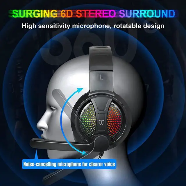 Alt view image 5 of 6 - Gaming Keyboard and Mouse,Headphones,Mouse padAll in One Combo for PC Gamers and Xbox and PS4 Users